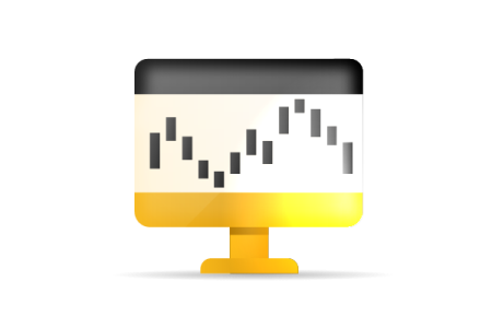 a yellow and black icon of an ice cream