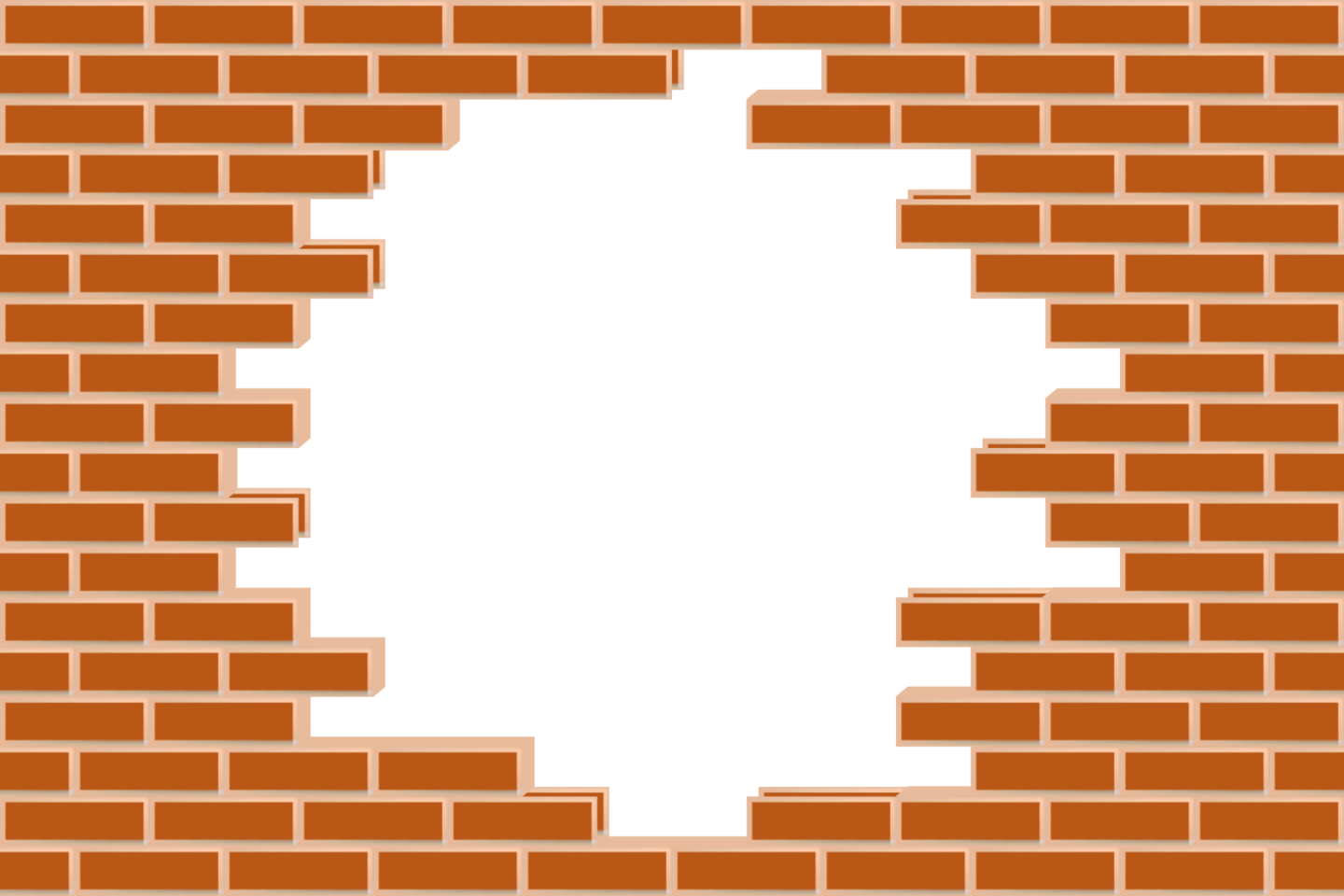 a brick wall with a hole in it