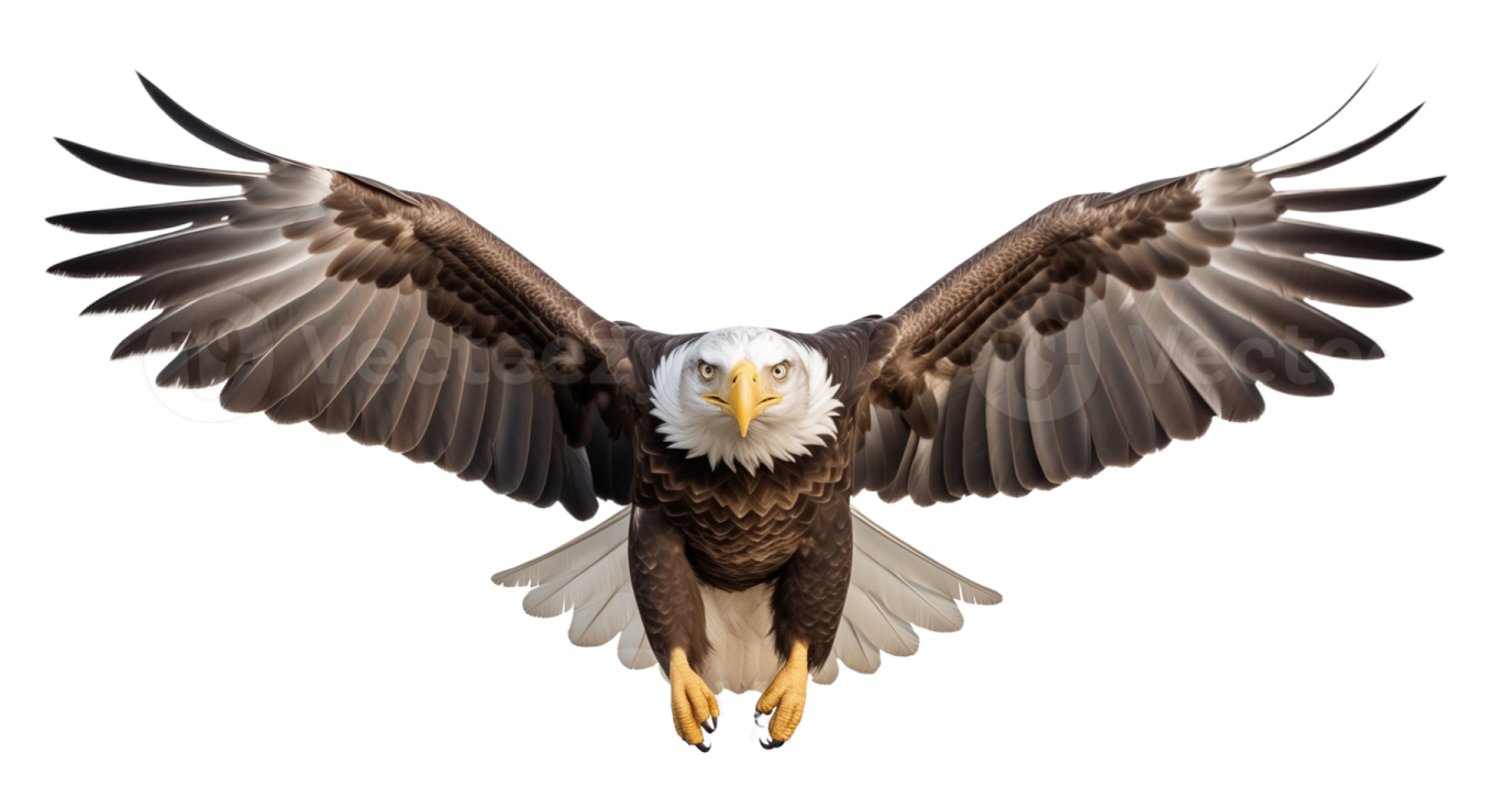 an eagle in flight with its wings spread