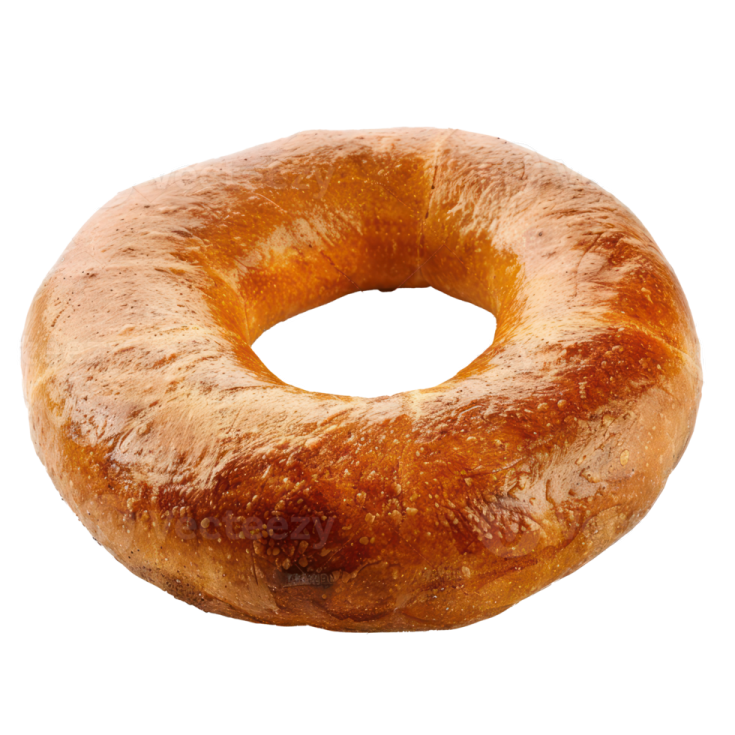 a bagel on a white background