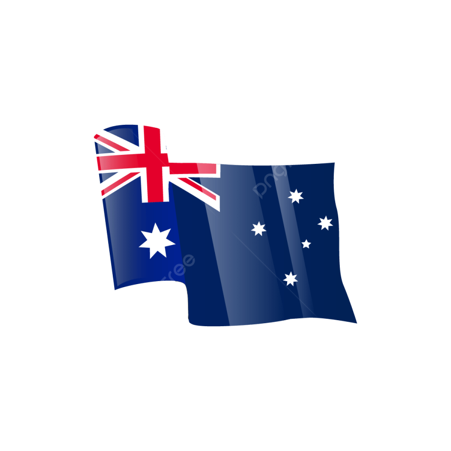 the australian flag on a white background