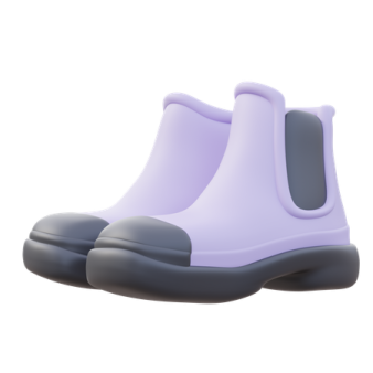 a pair of purple rain boots