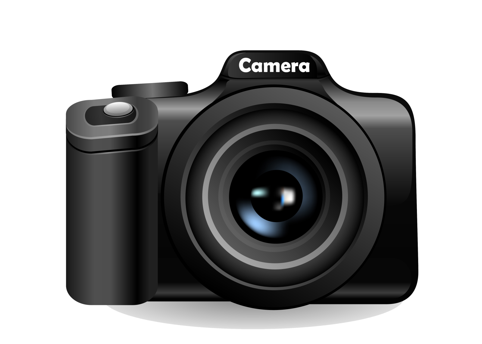 a digital camera on a white background