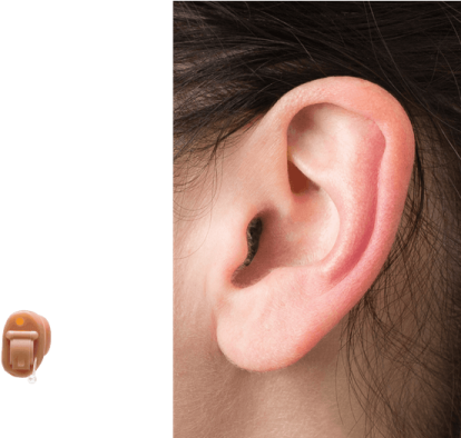 a close up of a person's ear