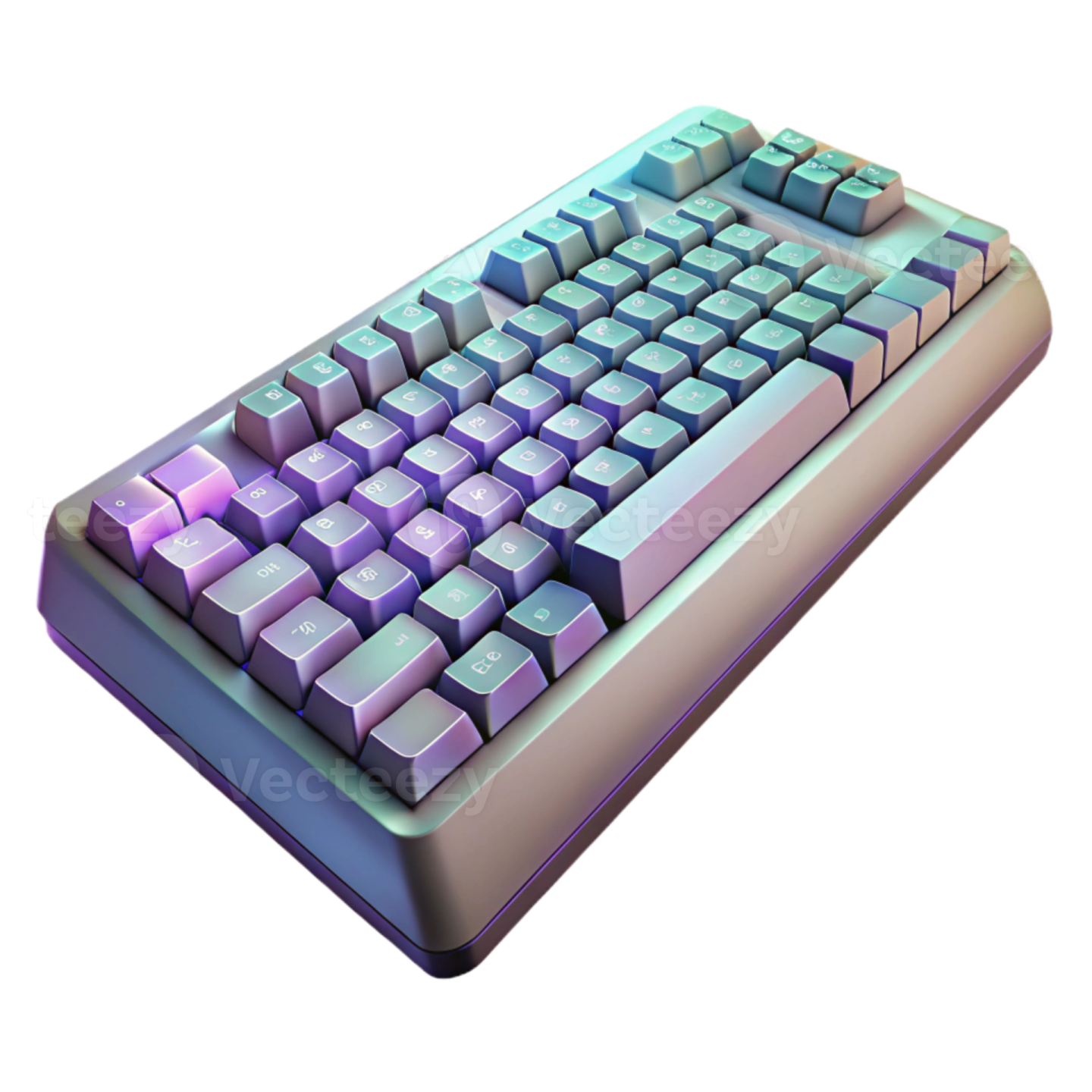 a computer keyboard on a white background