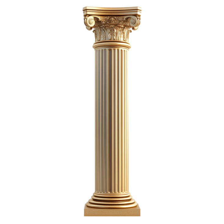 an image of a gold column