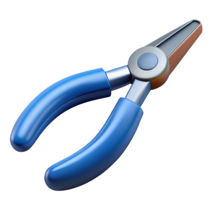 a pair of pliers on a white background