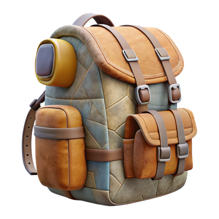 an image of a backpack on a white background