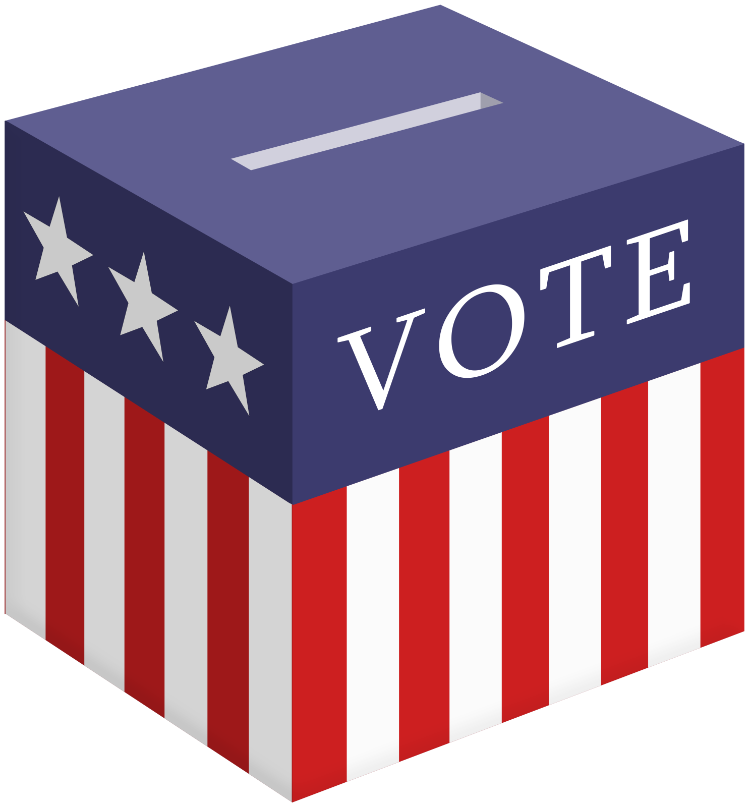 a voting box with the word vote on it