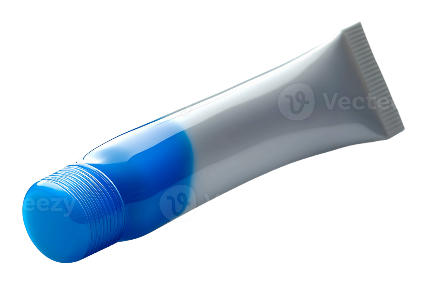 a tube of tooth paste on a white background