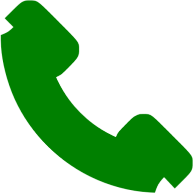 a green phone on a white background