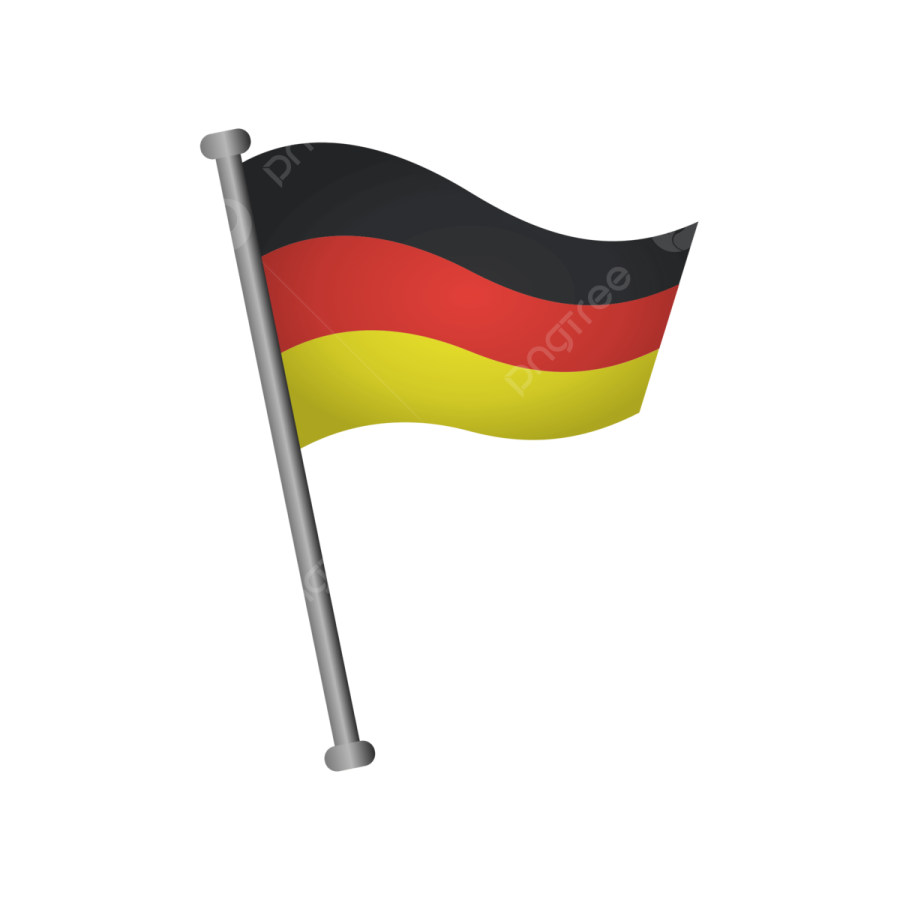 the german flag on a white background