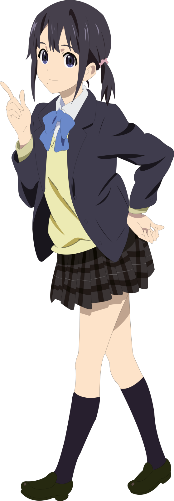 an anime girl in a school uniform