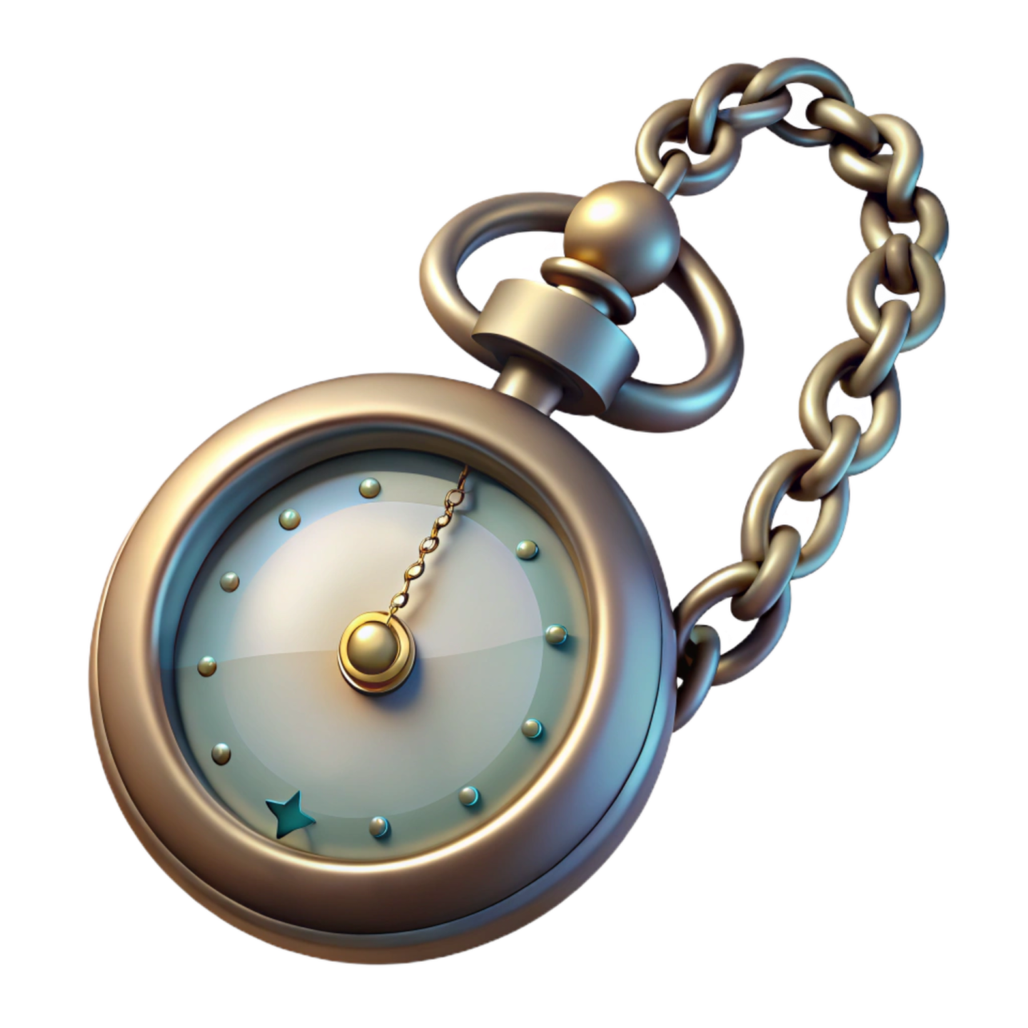 a clock with chain around it