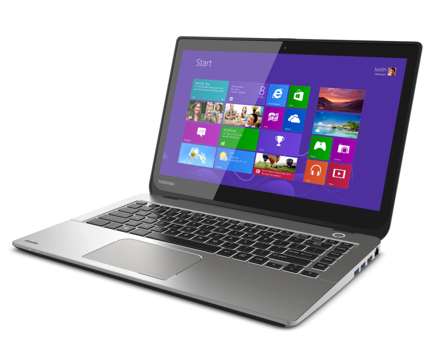 a laptop with windows on the screen