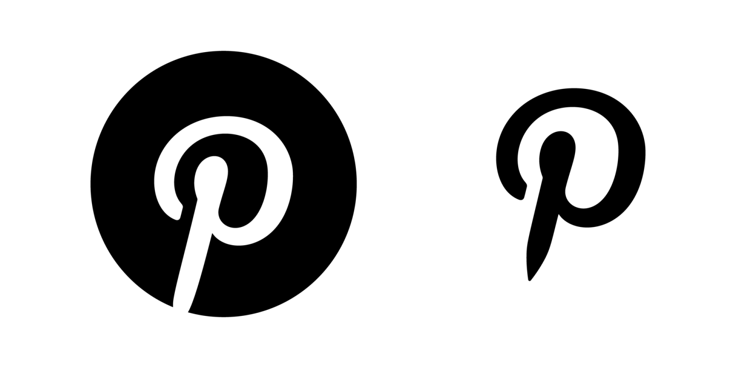 a black and white logo with the letter p on it