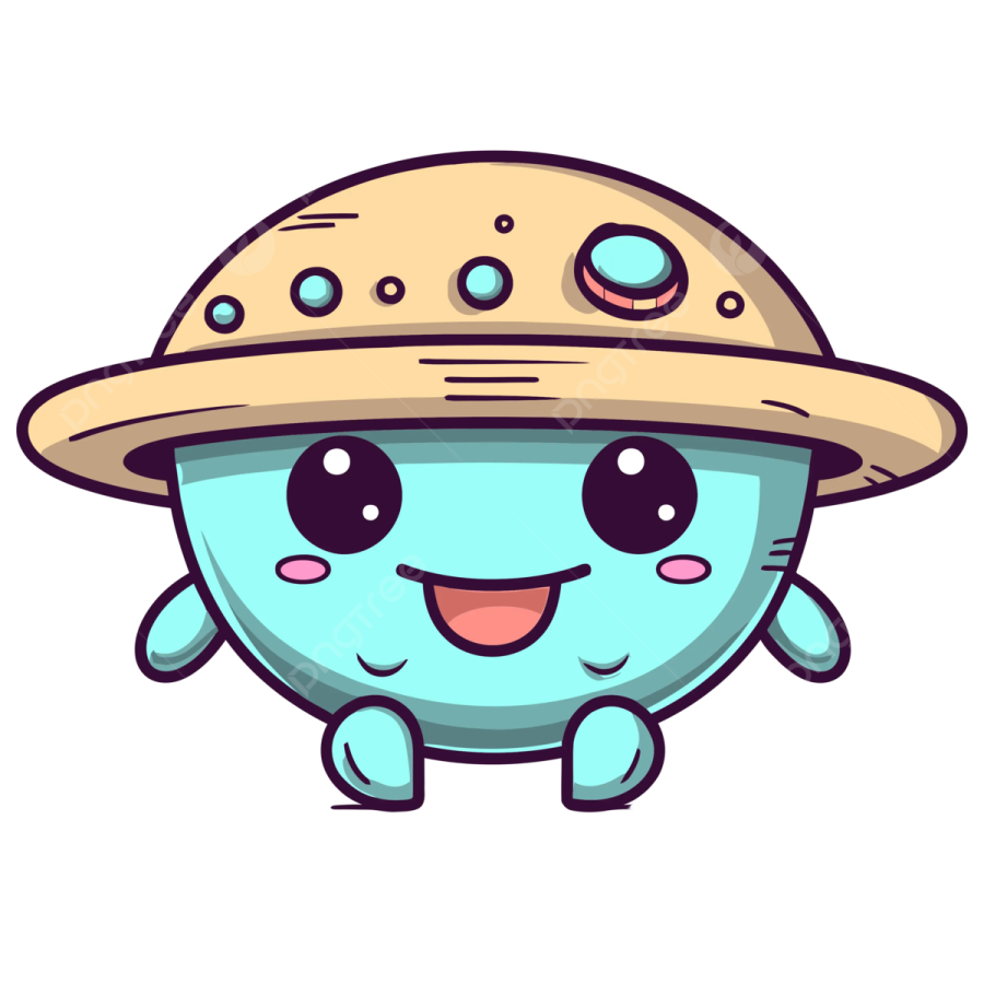 a cartoon character wearing a hat and smiling