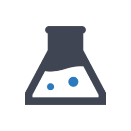 a beakle with a blue dot on it