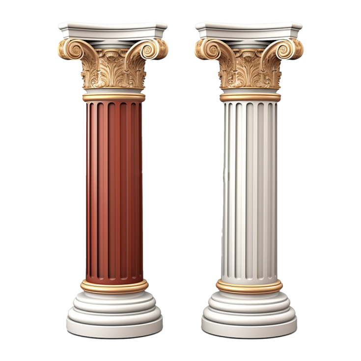 a pair of classical columns