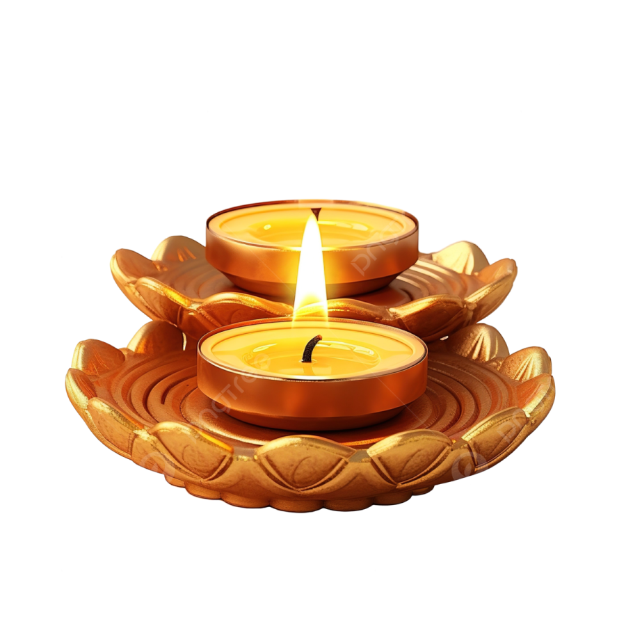 a set of three candles on top of each other candles