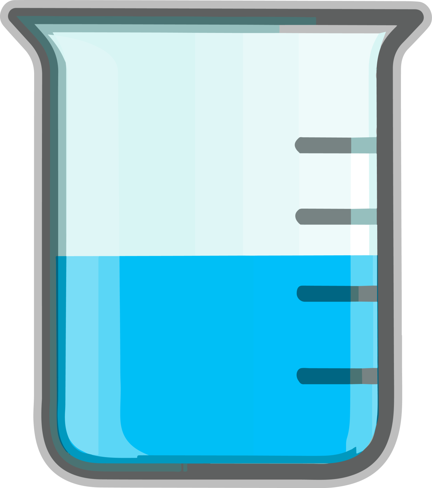 a beakle filled with blue liquid