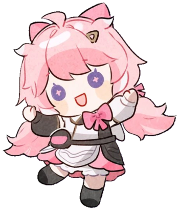 a drawing of a girl with pink hair and blue eyes