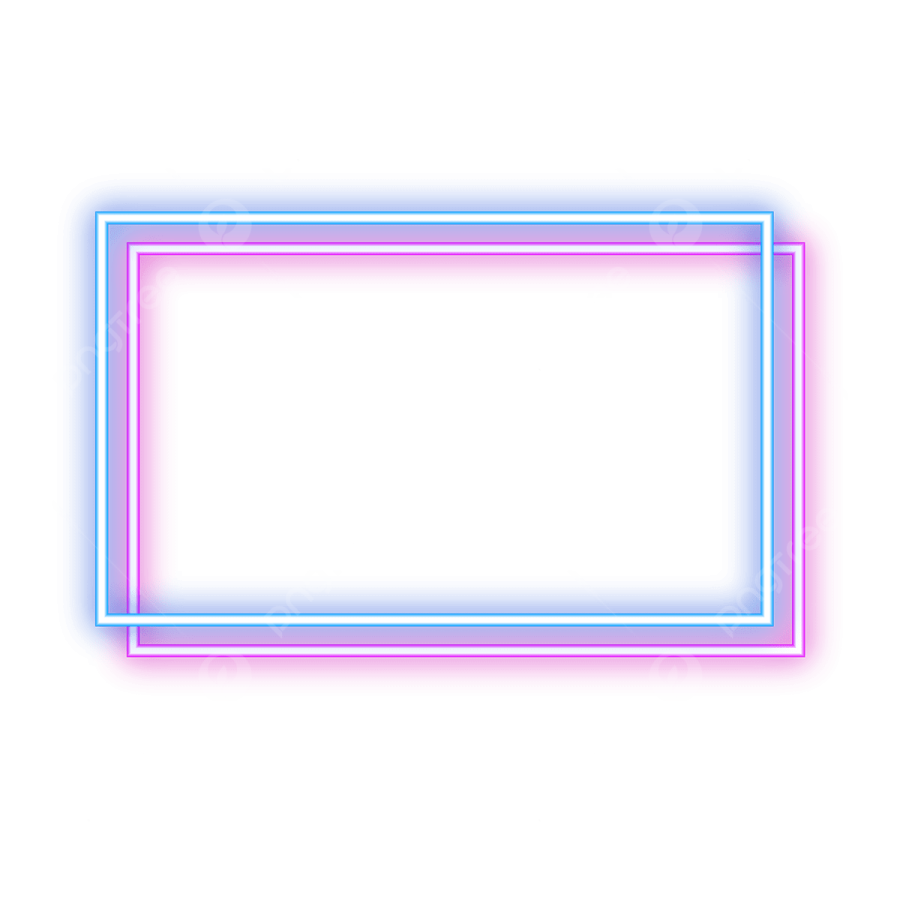 a neon frame on a white background