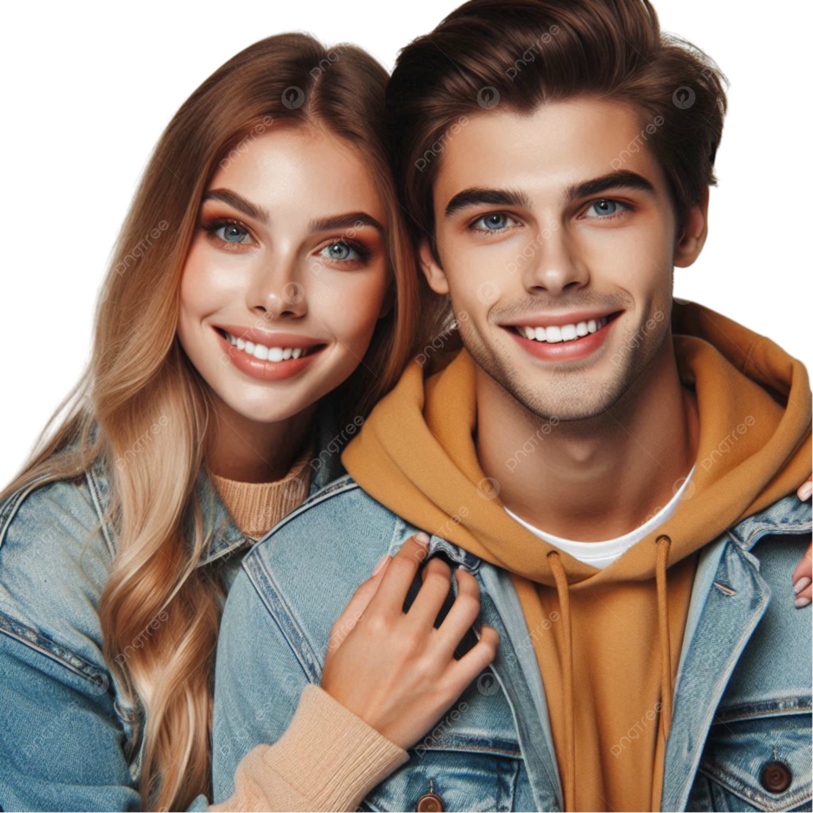 young man and woman in denim jackets