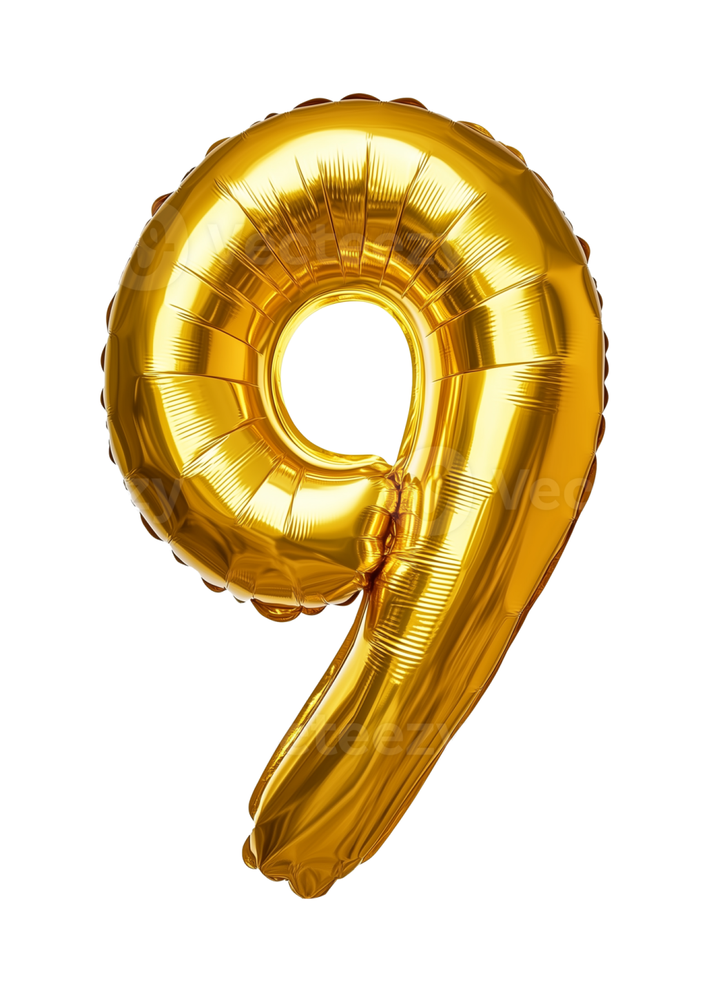 gold foil balloon number 9