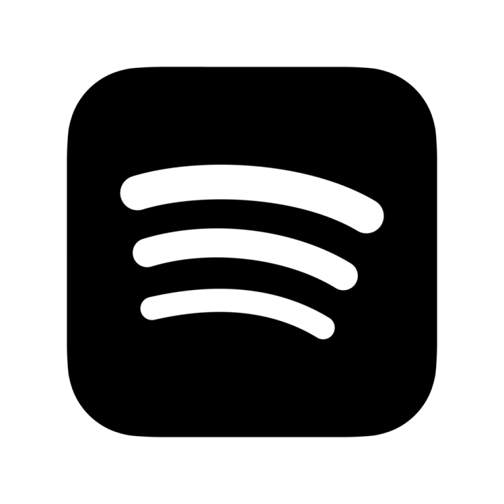 a black and white icon of the spot logo