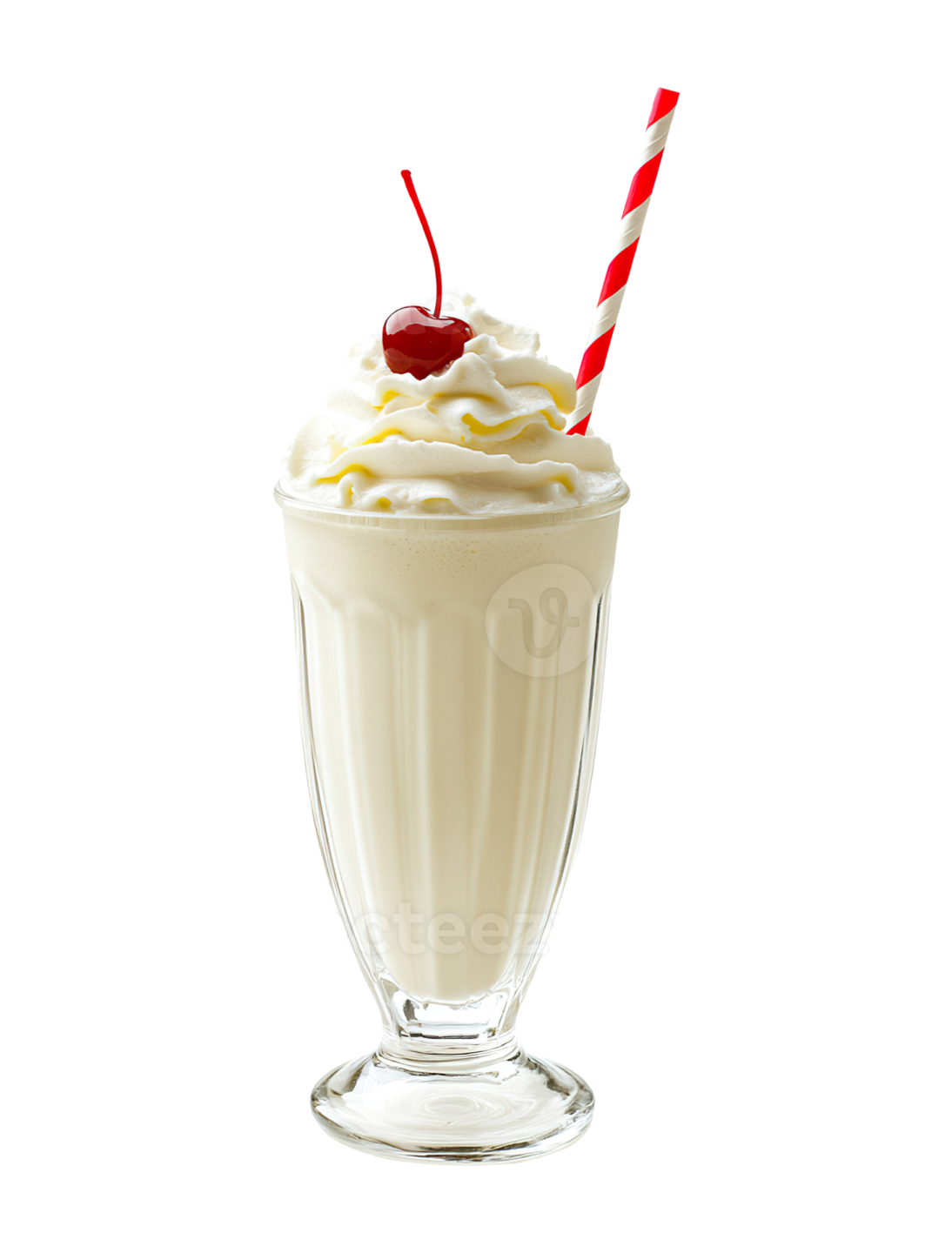 a glass filled with milk and topped with whipped cream
