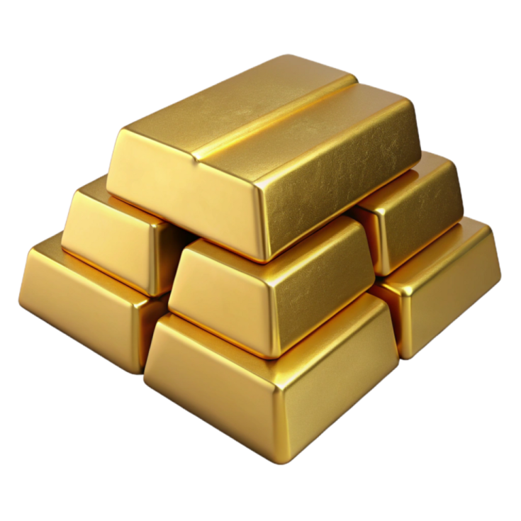 a pile of gold bars