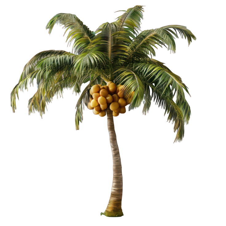 a palm tree with fruits on it