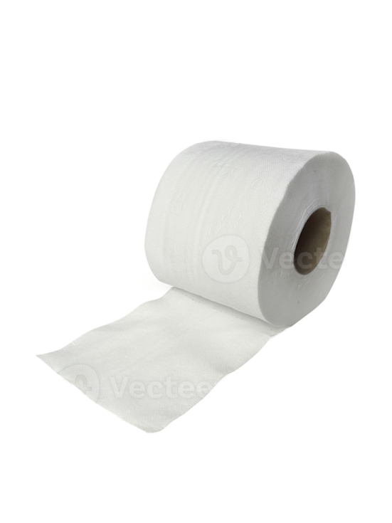 a roll of toilet paper on a white background