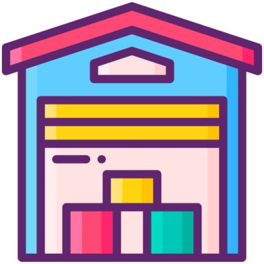 an illustration of a colorful house
