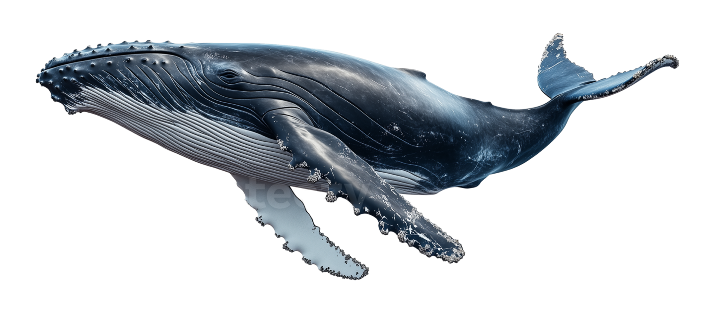 a blue whale jumping in the air