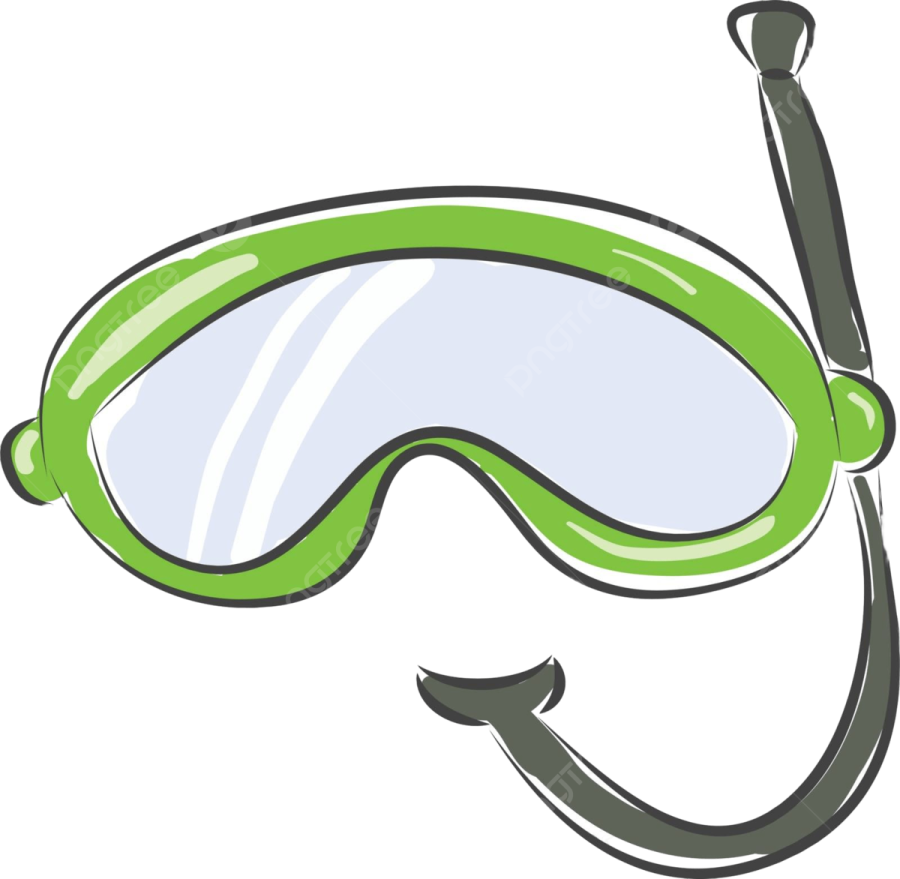 an image of a green mask and goggles