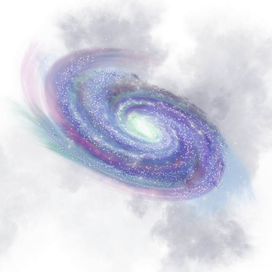 an image of a spiral galaxy in the sky