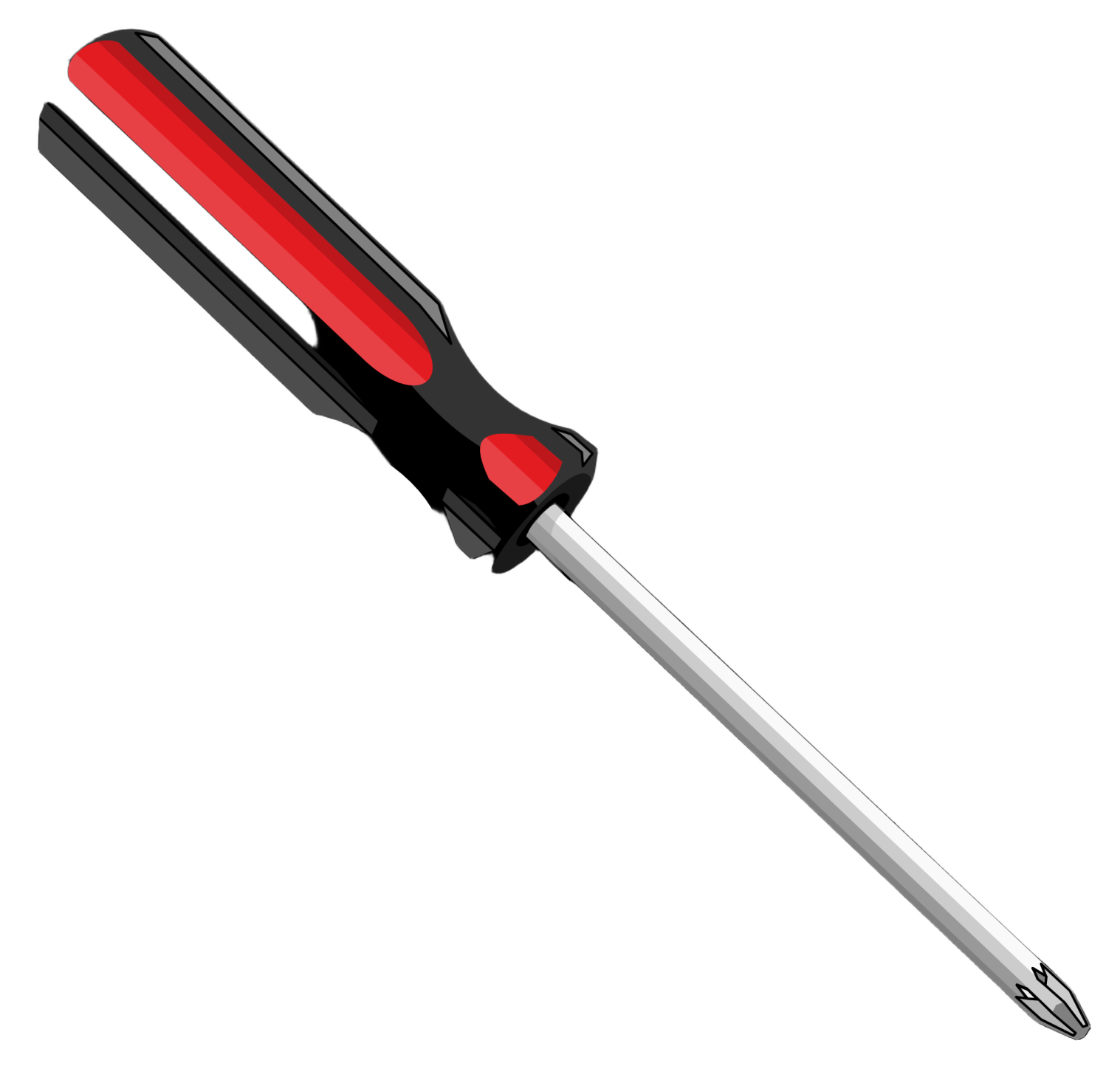 a black and red tool on a white background