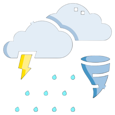 an image of a cloud with rain and lightning