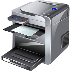a printer on a white background
