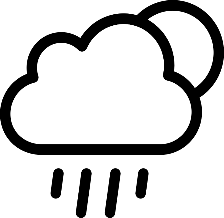 a black and white weather icon