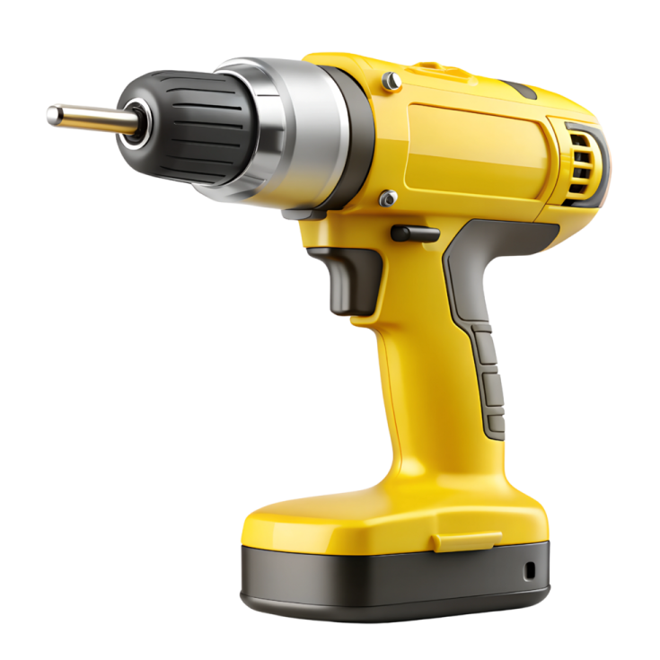 a driller on a white background