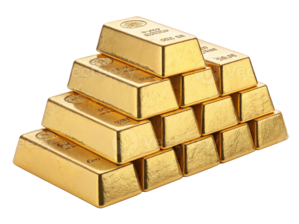 a pile of gold bars