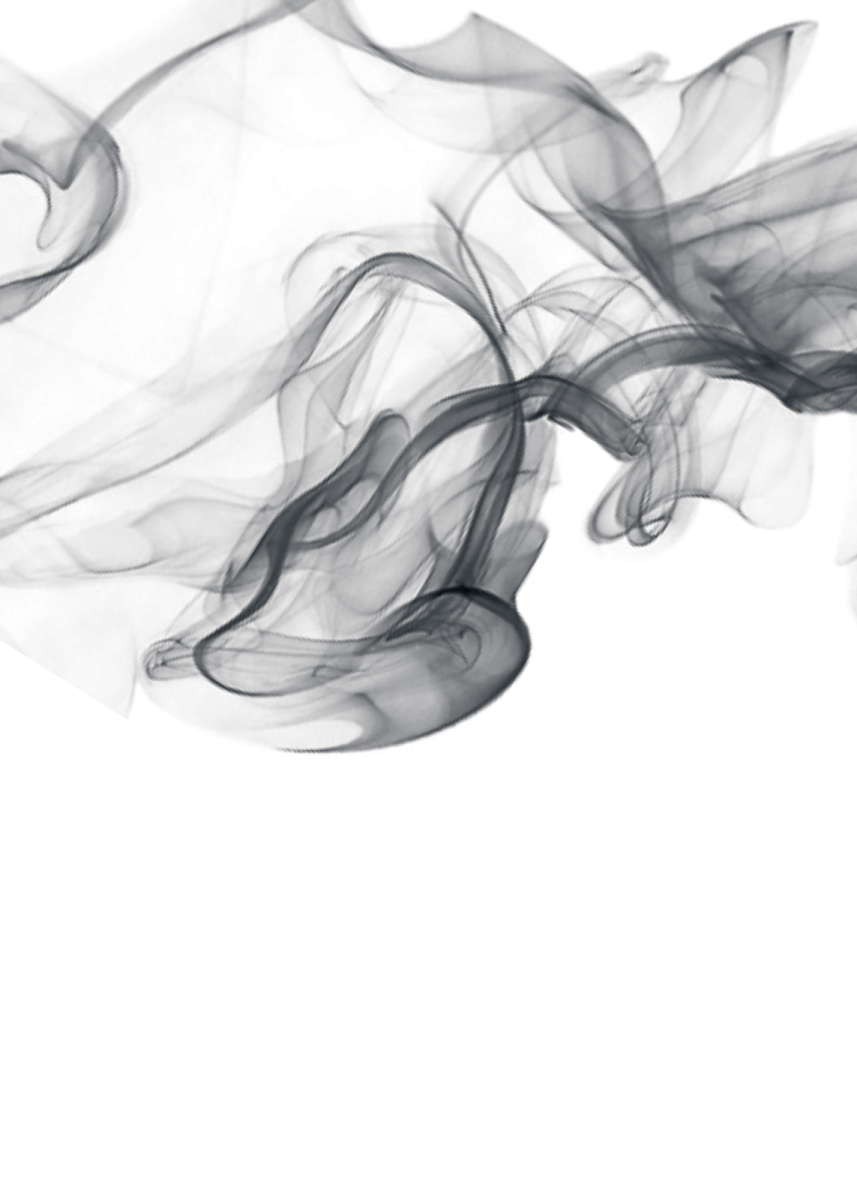black smoke on a white background