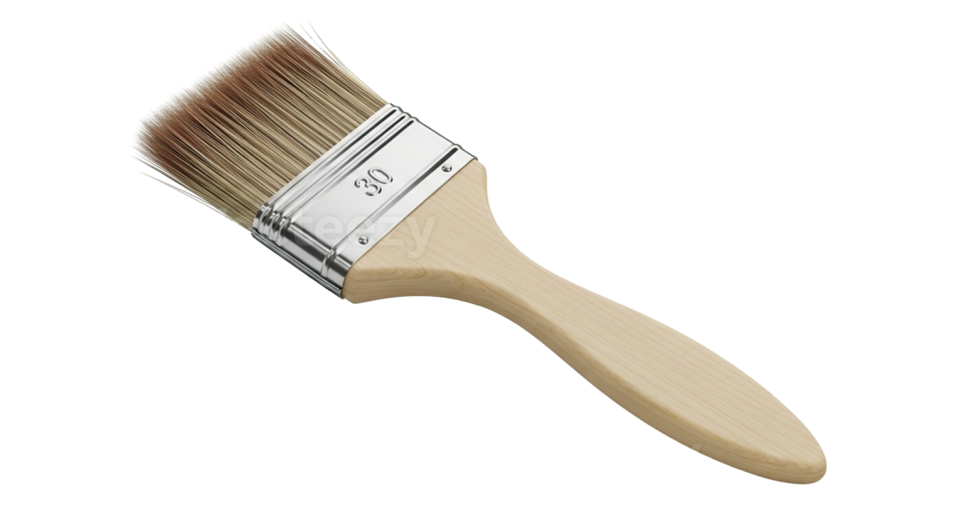 a paint brush on a white background