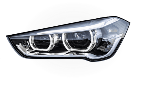 a pair of headlights for the bmw e - class