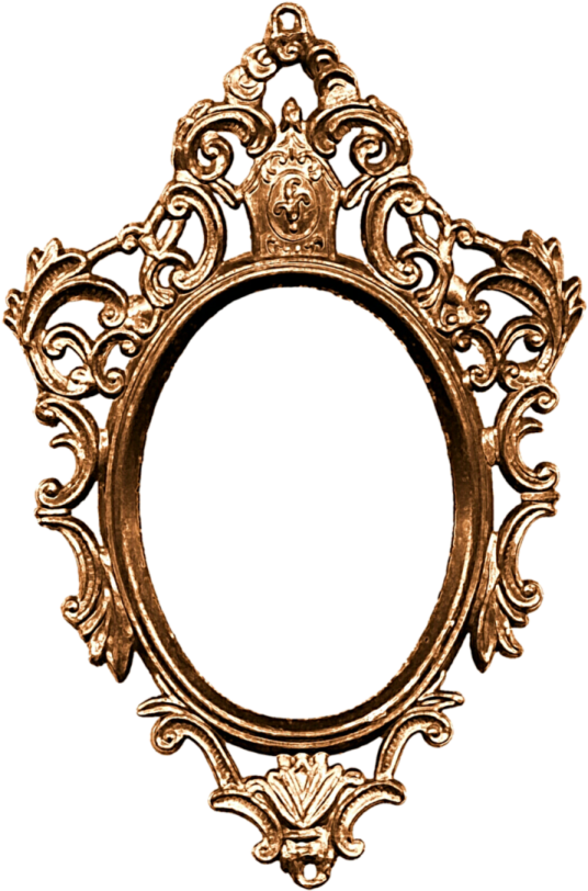 an ornate gold frame on a white background