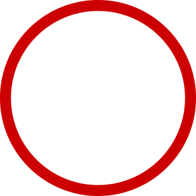 a red circle on a white background