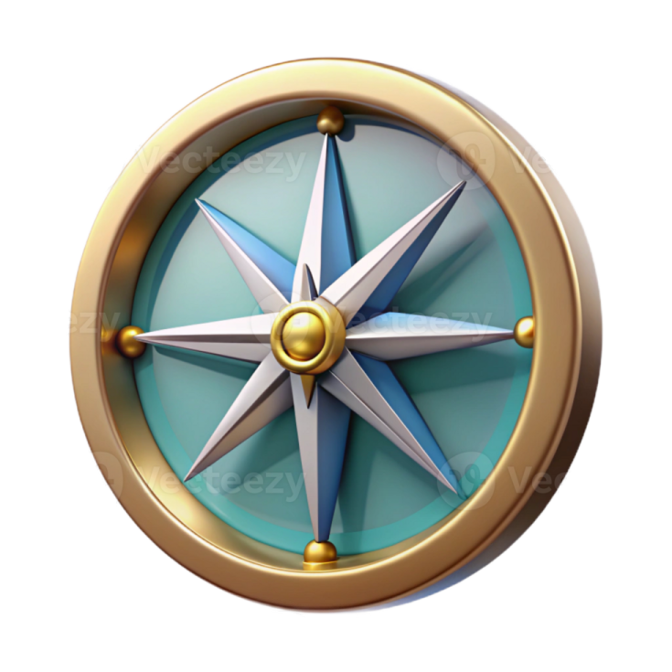 a compass on a white background